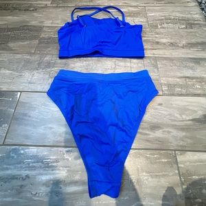 blue bathing suit